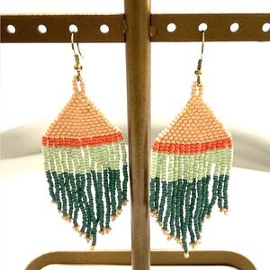 Beaded Fringe Earrings
